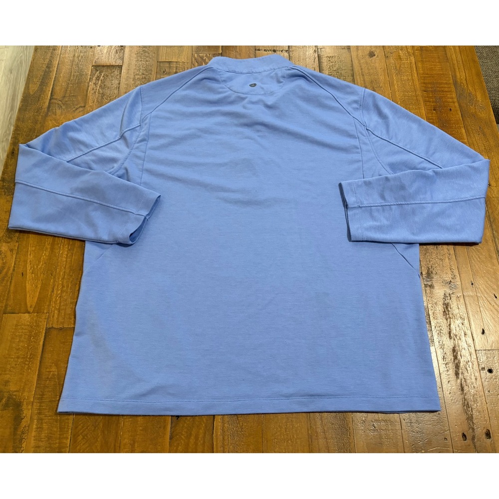 Graham Luxe Mens 2XL Periwinkle Blue Quarter Zip Pullover Performance Sweatshirt - Picture 5 of 12